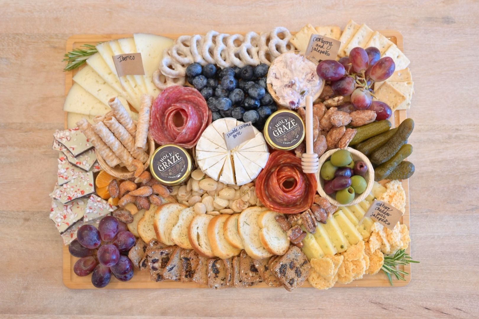 Large charcuterie board perfect for 10-12 people.